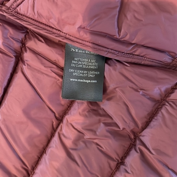 Mackage Convertible Down Coat With Leather Trim! - Picture 8 of 11